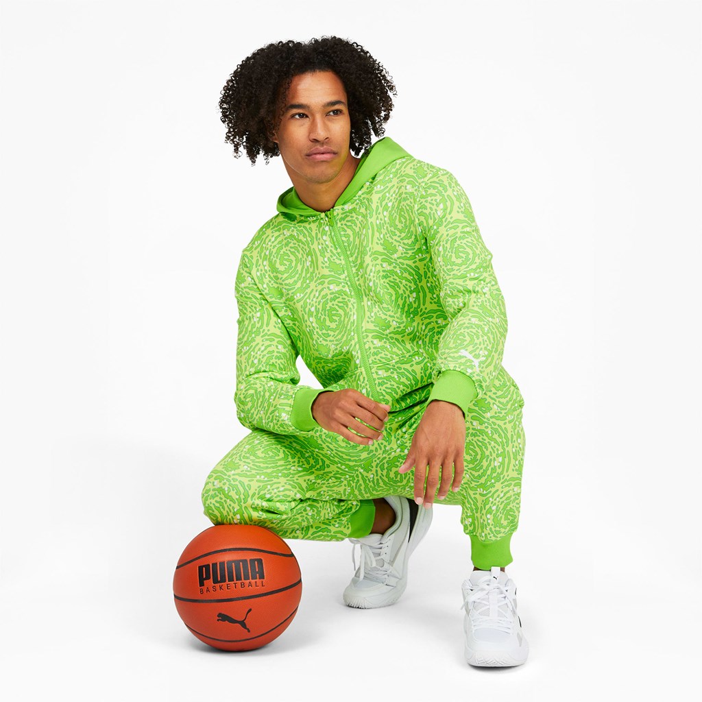 Puma PUMA x RICK AND MORTY Slime Basketball Onesie Herre Grønn | 827WXHBKL