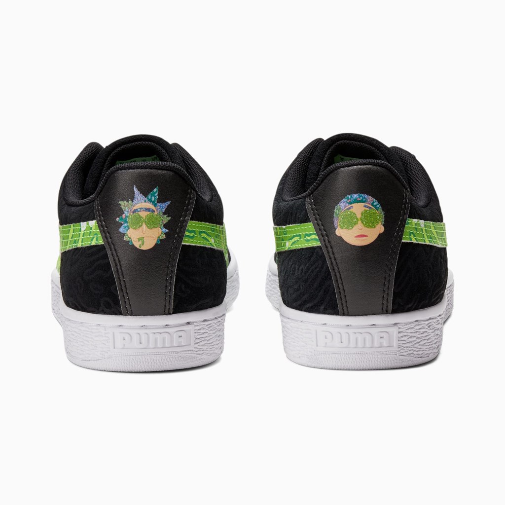 Puma PUMA x RICK AND MORTY Suede Joggesko Herre Svarte Grønn | JB7593240