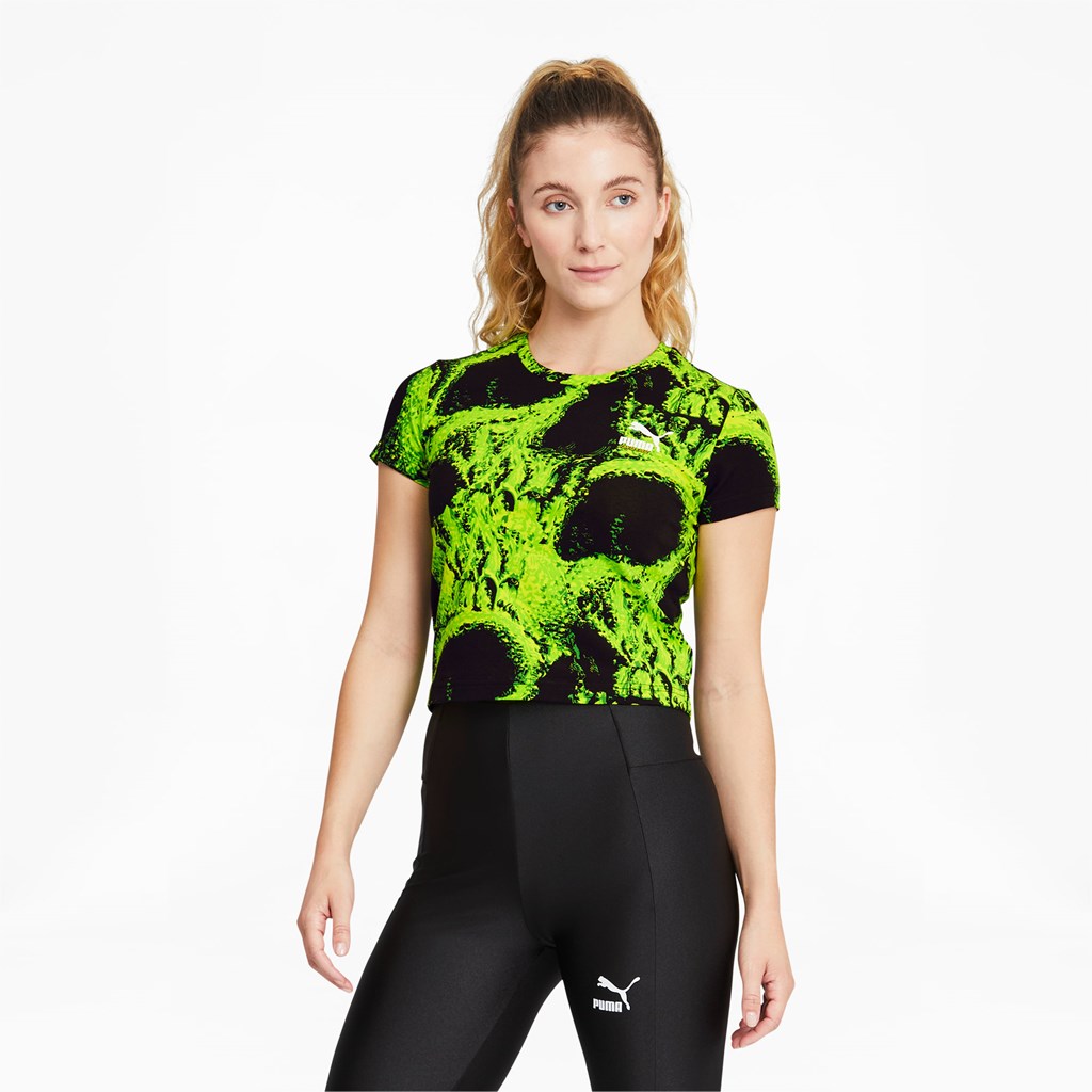 Puma PUMA x SANTA CRUZ Printed Crop Topper Dame Hvite | WC4198537