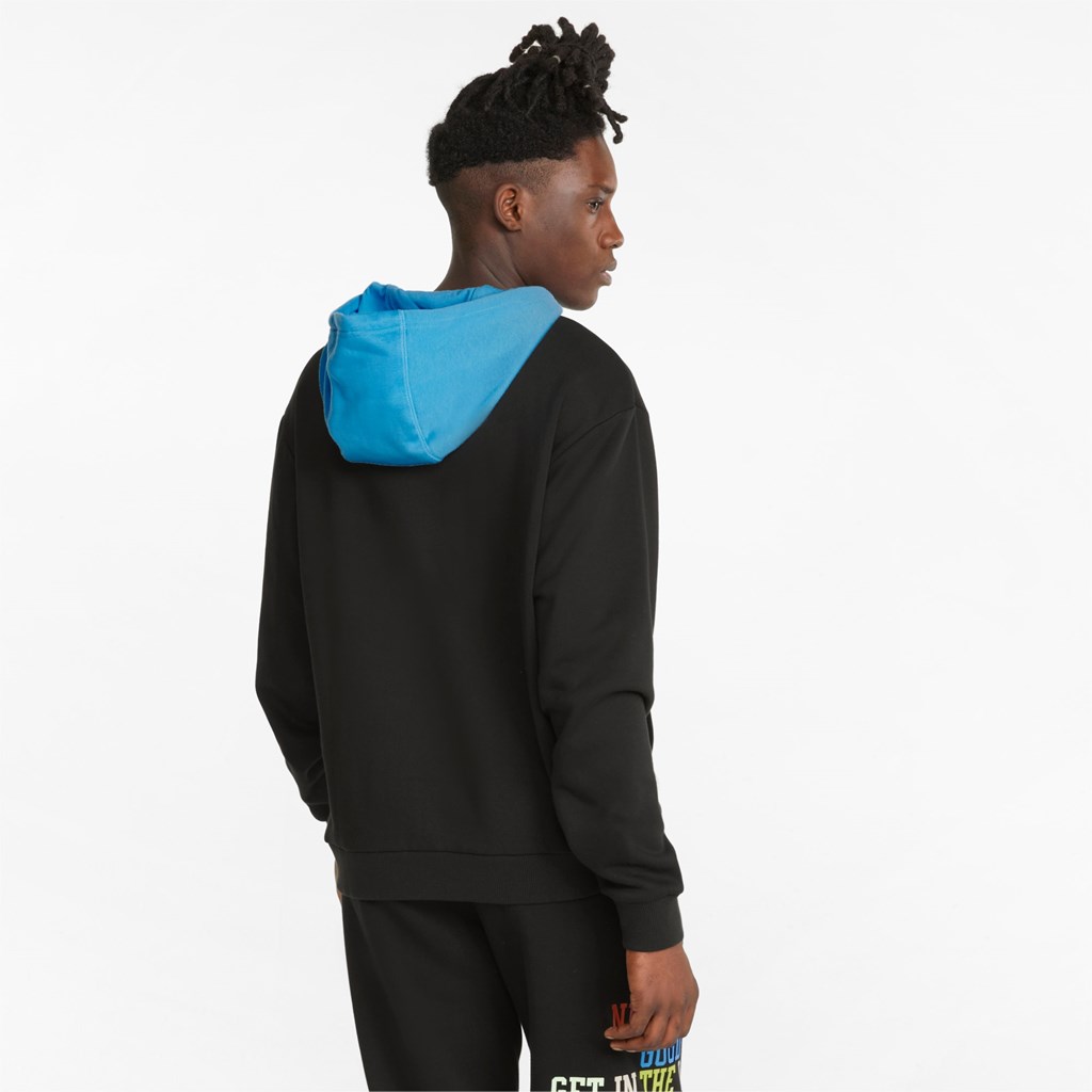 Puma Playbook Basketball Sweatshirt Herre Svarte | 502VQDYPX