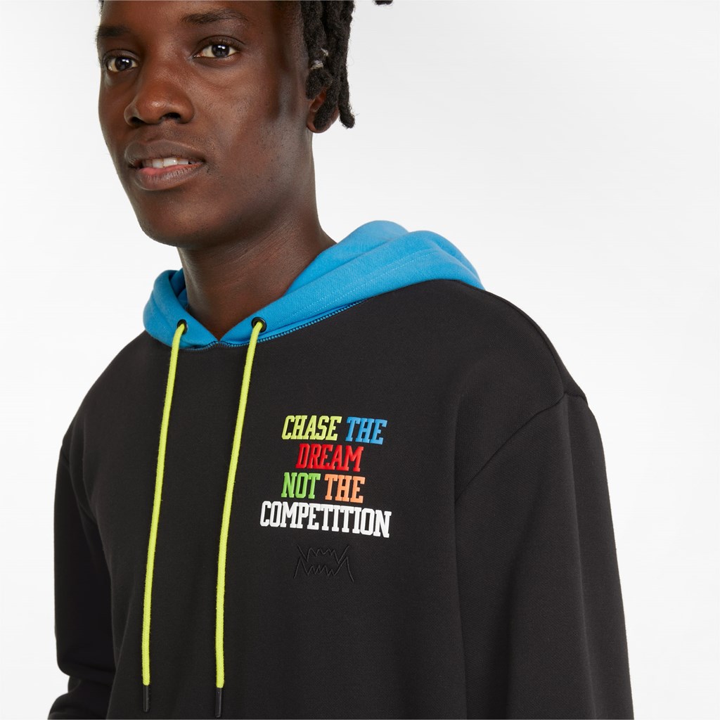 Puma Playbook Basketball Sweatshirt Herre Svarte | 502VQDYPX