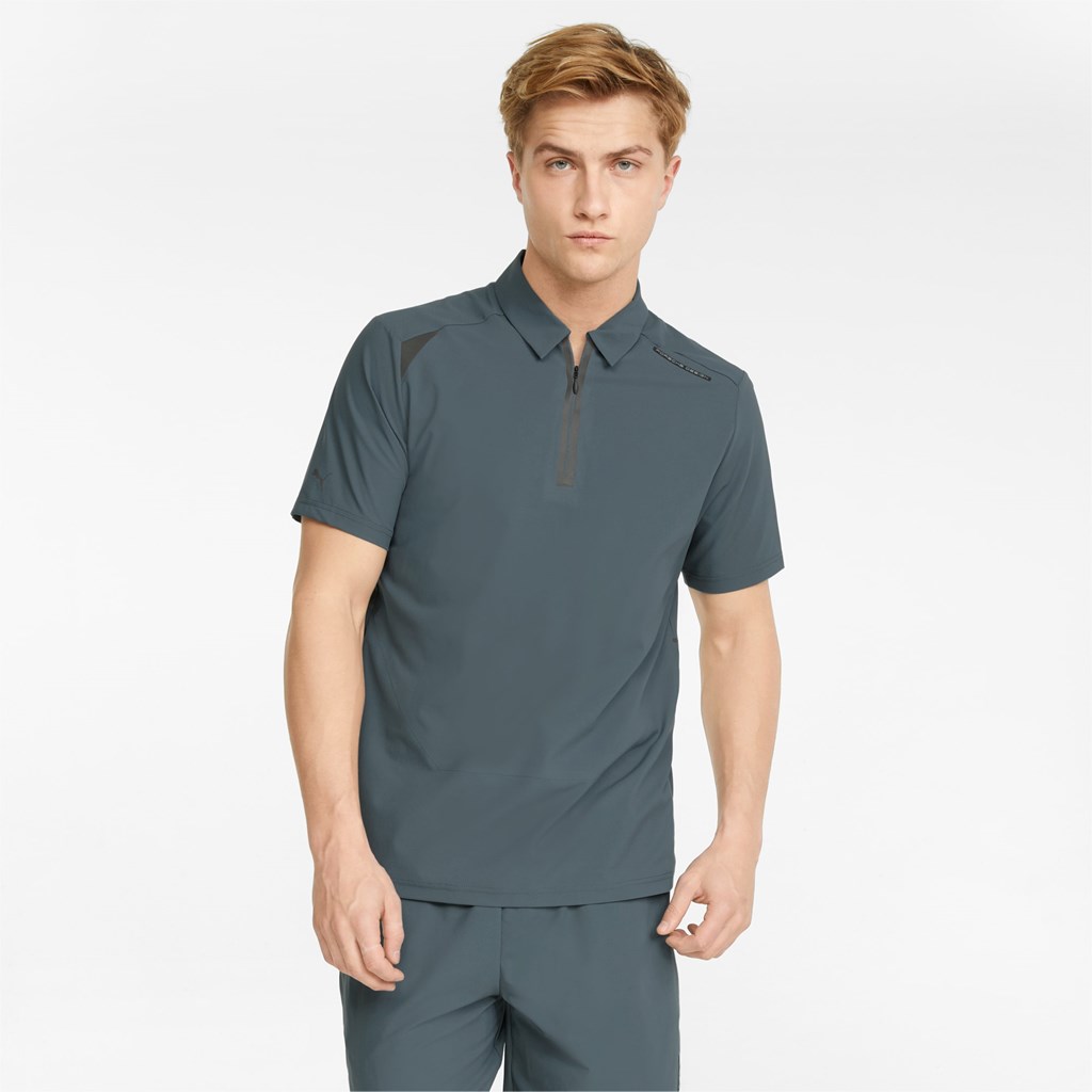 Puma Porsche Design MCS Active Polo T Skjorte Herre Mørke | 851ITGNJF