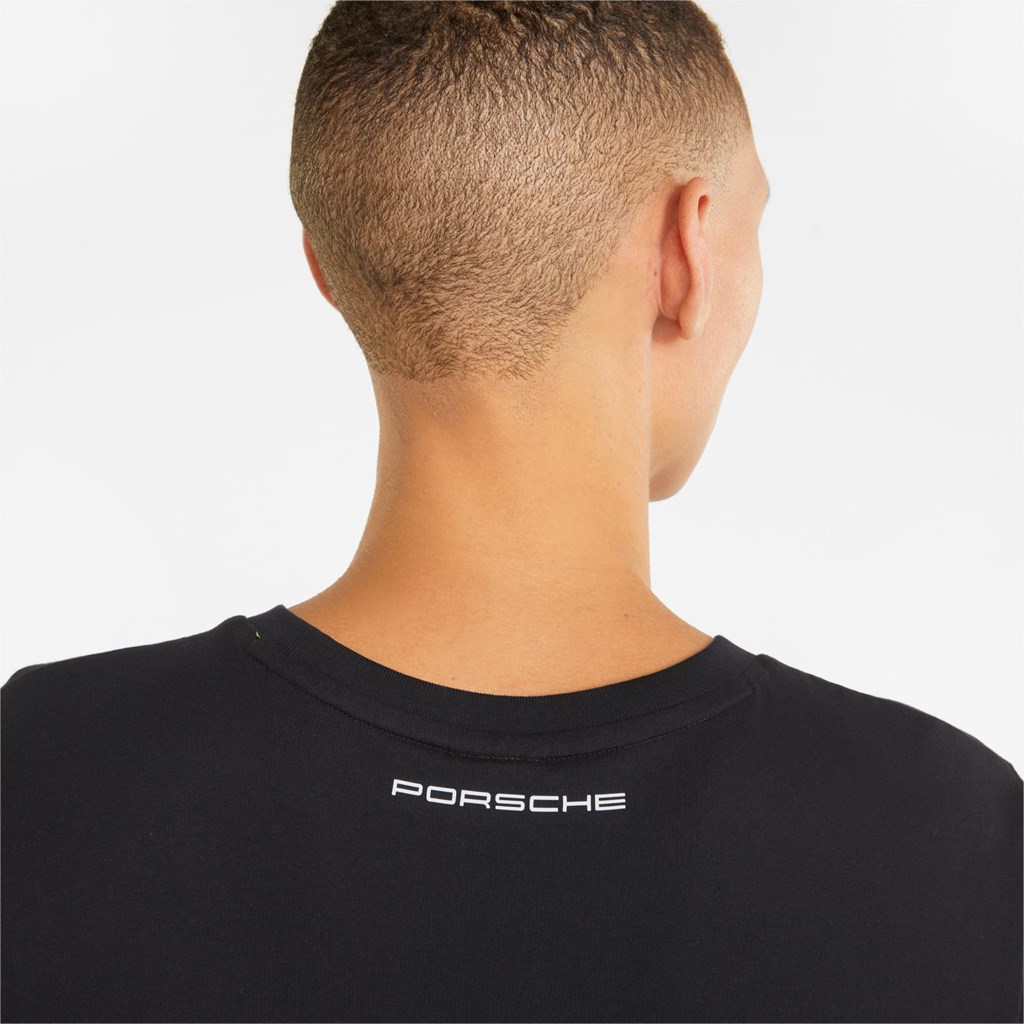 Puma Porsche Legacy Graphic Løpe Tskjorte Herre Svarte | 158VBGXSM