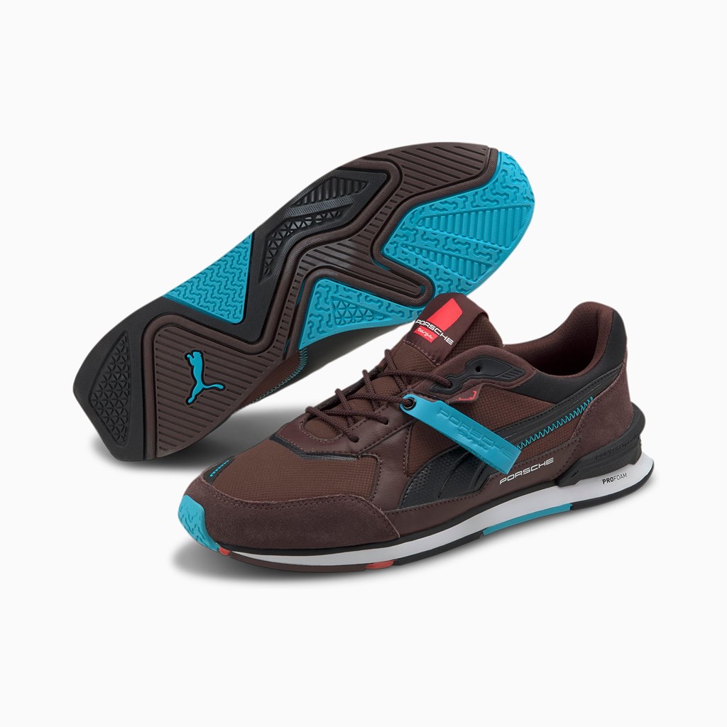 Puma Porsche Legacy Low Racer Racing Sko Herre Svarte Hvite | 159NOHLYX