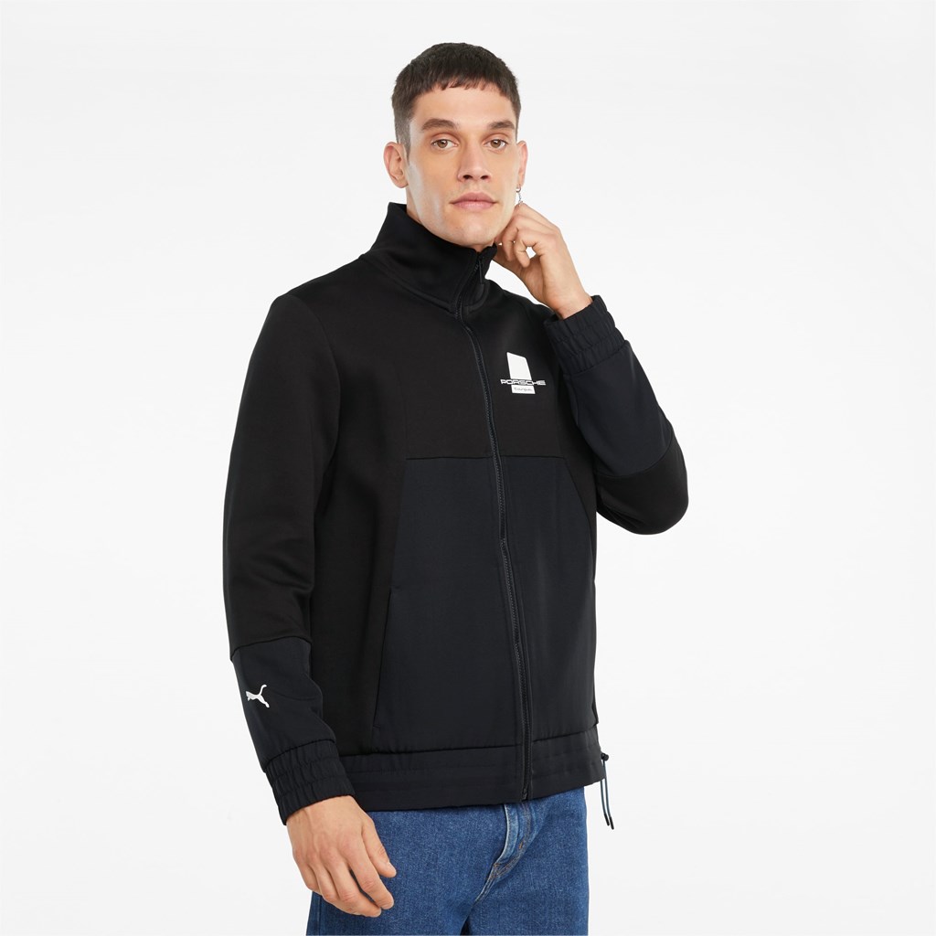 Puma Porsche Legacy Sweat Jakke Herre Svarte | 416YLMWVI