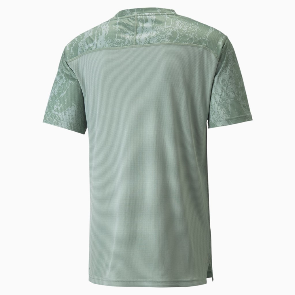 Puma Printed Kort Sleeve Trenings Løpe Tskjorte Herre Jadeite / AOP | 647JNKTPG