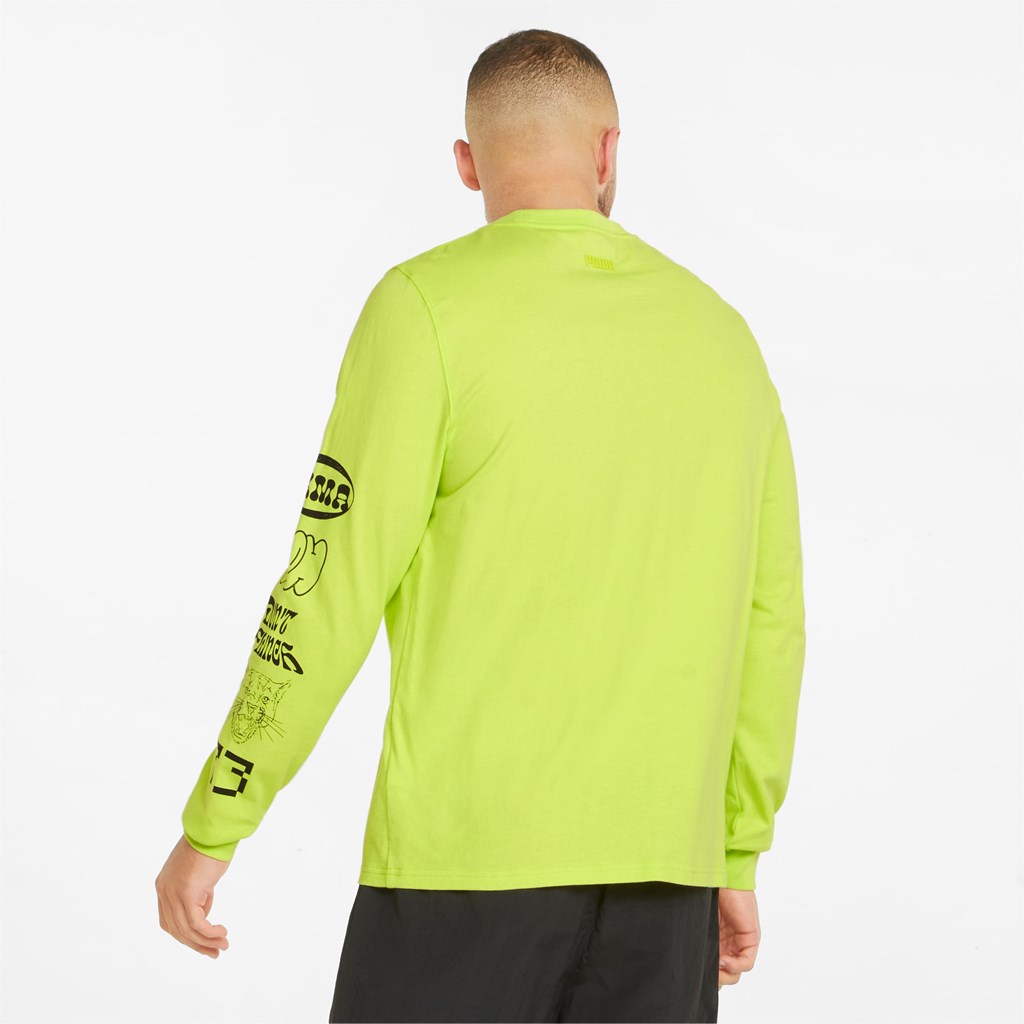 Puma Qualifier Long Sleeve Basketball Løpe Tskjorte Herre Gul | 865EDKYWO