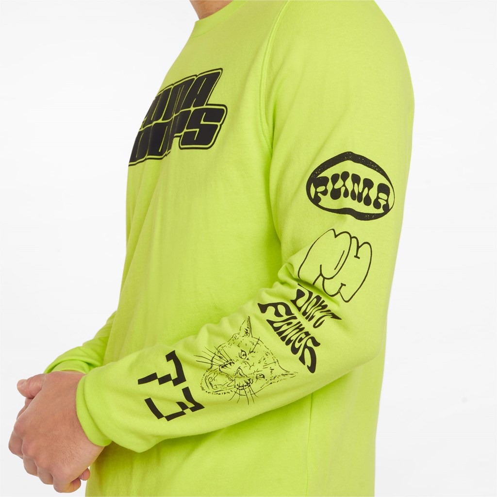 Puma Qualifier Long Sleeve Basketball Løpe Tskjorte Herre Gul | 865EDKYWO