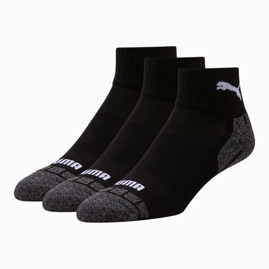 Puma Quarter Crew Cat [3 Pack] Sokker Herre Svarte Blå | SX6439518