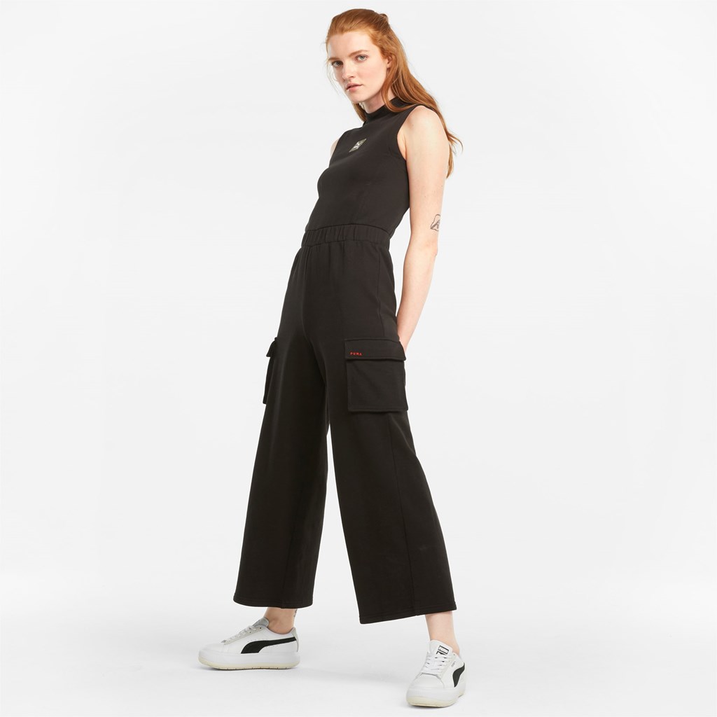 Puma RE.GEN Jumpsuit Dame Svarte | 807TNYKXF