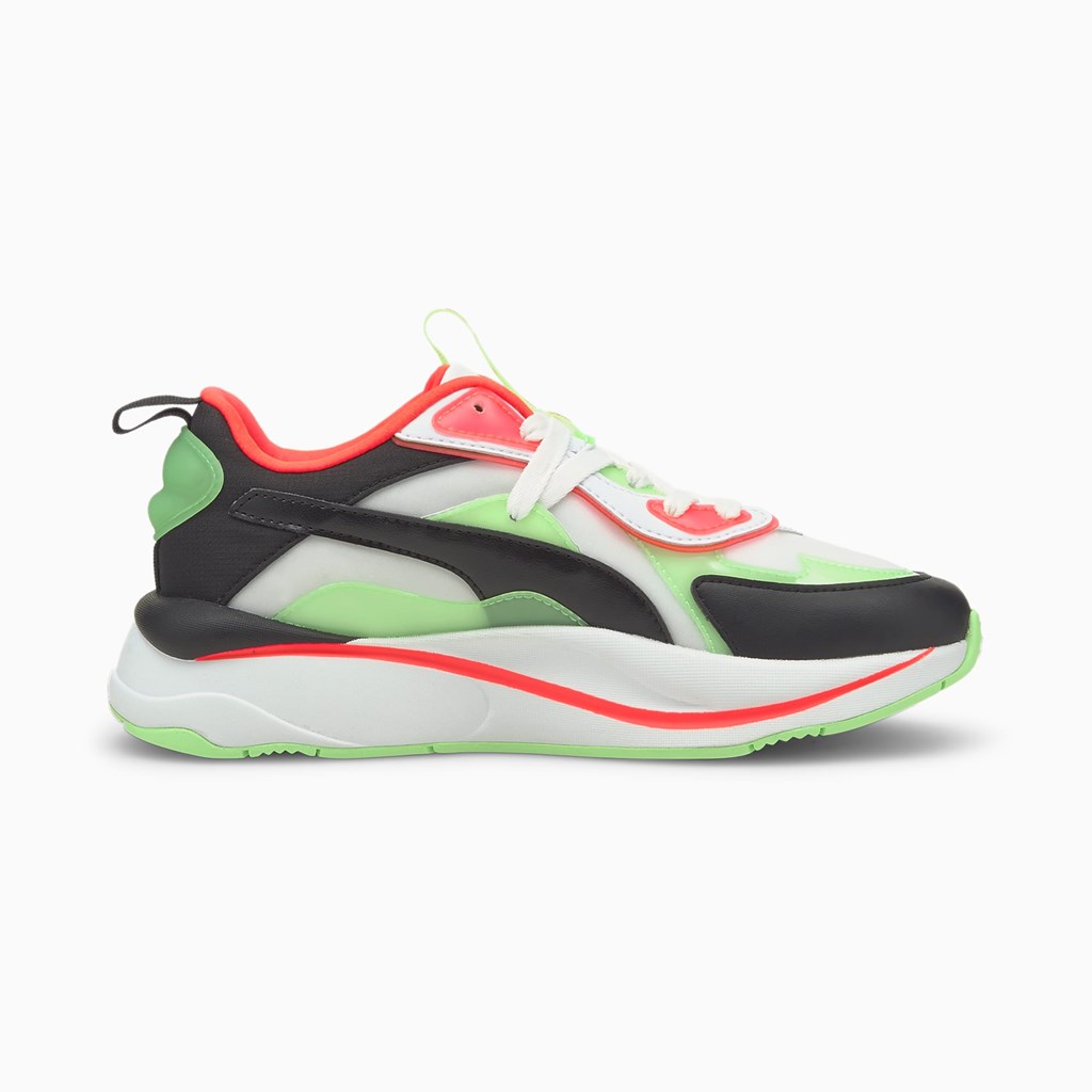 Puma RS-Curve City Lights Joggesko Dame Hvite Grønn | OX2467091