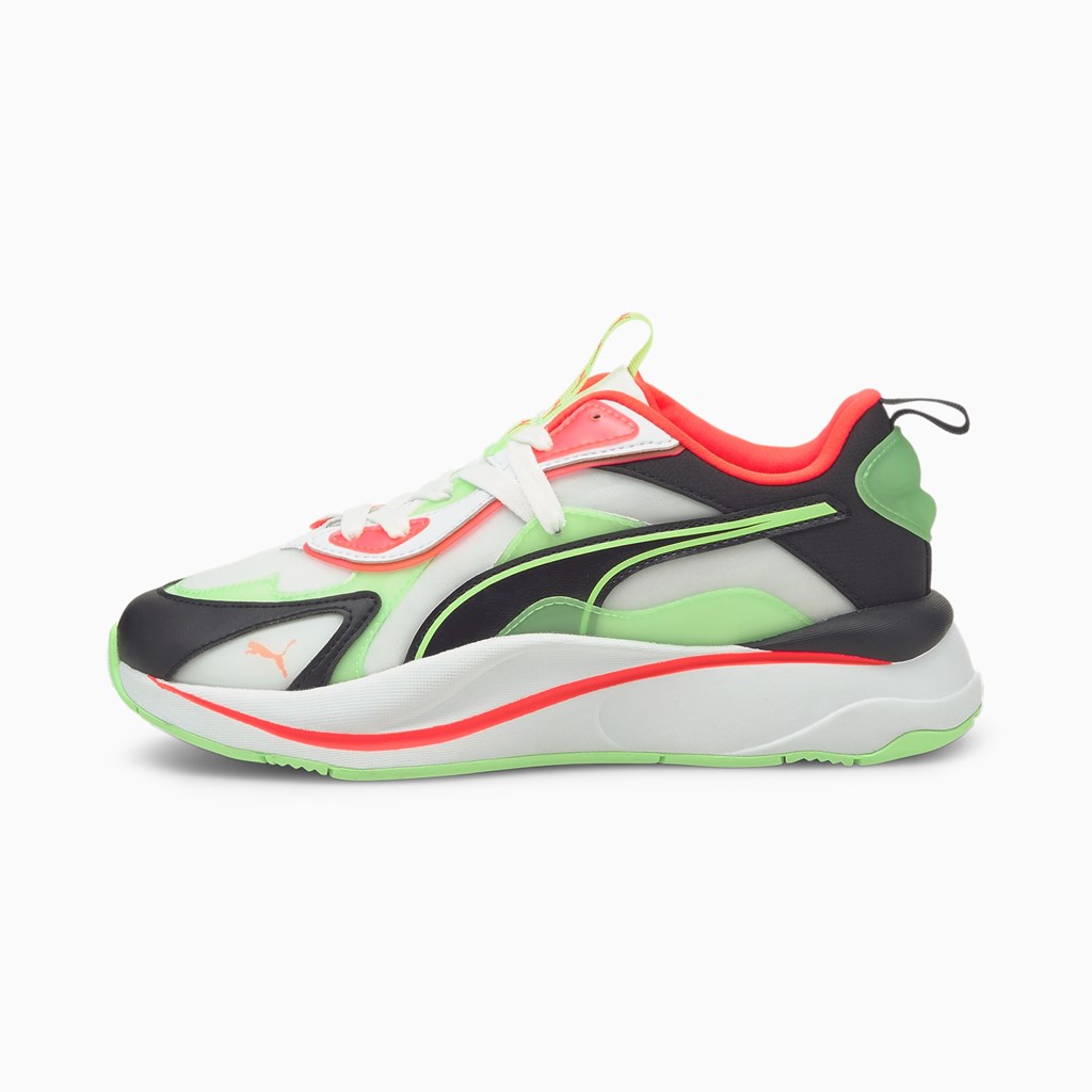 Puma RS-Curve City Lights Joggesko Dame Hvite Grønn | OX2467091