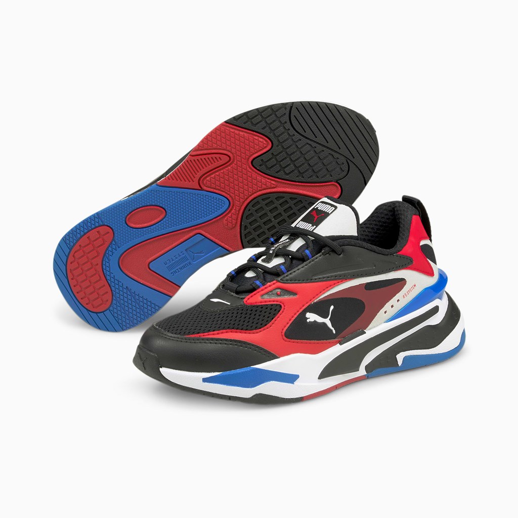 Puma RS-Fast JR Joggesko Jente Svarte Rød Blå | MO0782531