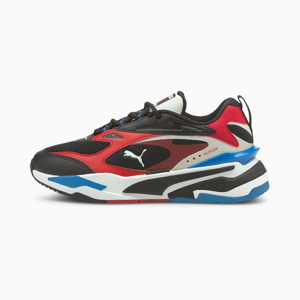 Puma RS-Fast JR Joggesko Jente Svarte Rød Blå | MO0782531