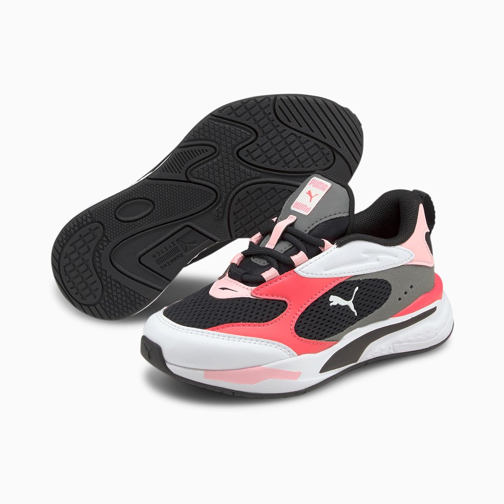 Puma RS-Fast Little Joggesko Gutt Svarte Rosa | YI9681425