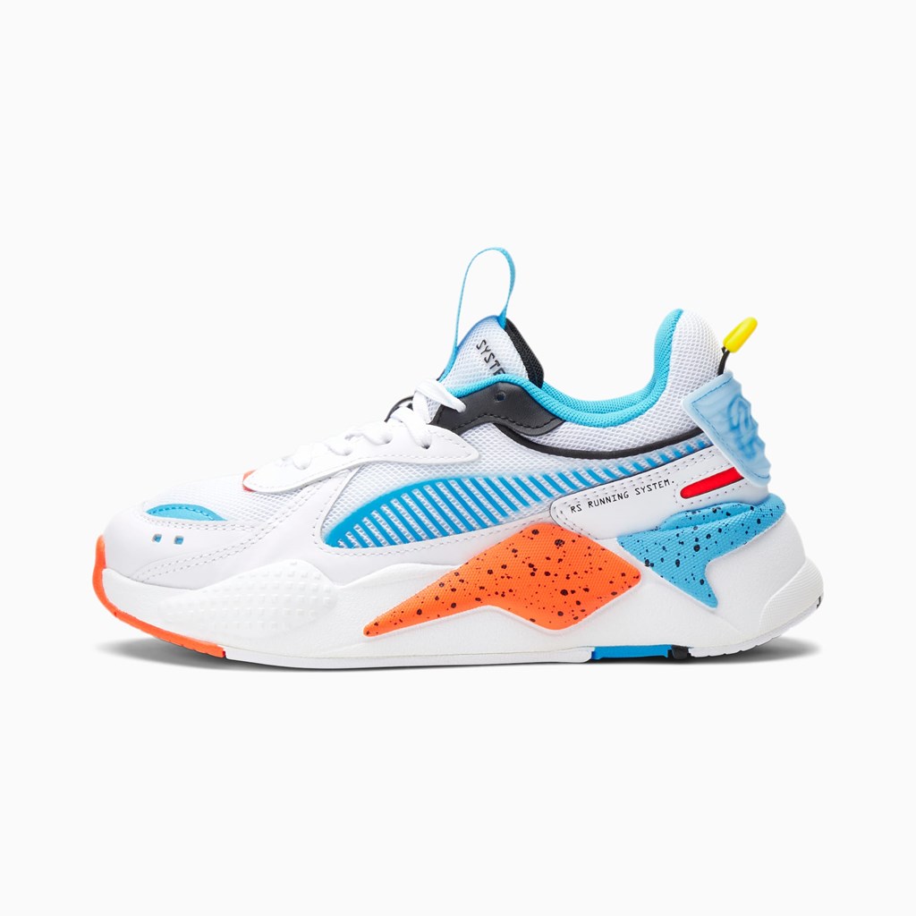 Puma RS-X Airbrush JR Joggesko Gutt Hvite Rød Blå | PE0492381