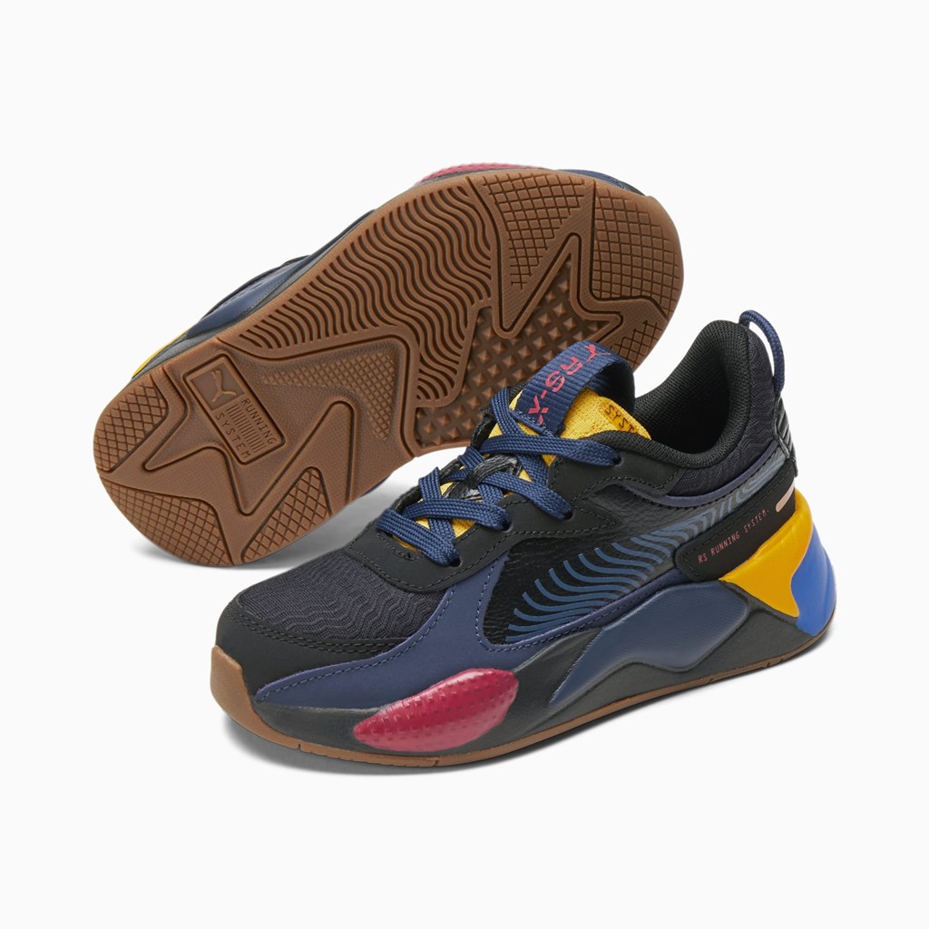 Puma RS-X Global Futurism Little Joggesko Jente Svarte | CO8965347