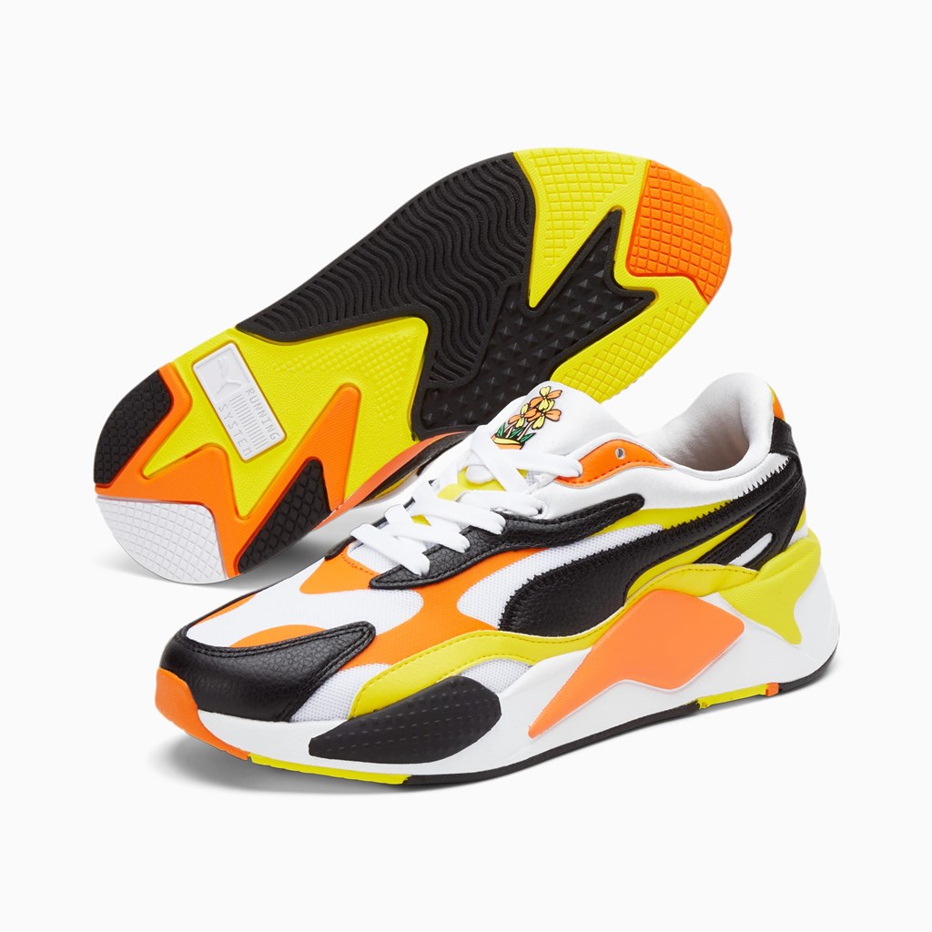 Puma RS-X³ Court Crush Joggesko Herre Hvite Svarte Gul | BR0836197