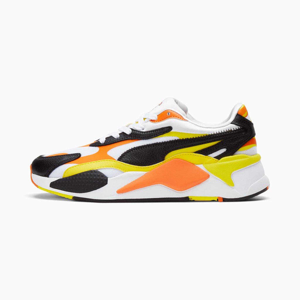 Puma RS-X³ Court Crush Joggesko Herre Hvite Svarte Gul | BR0836197