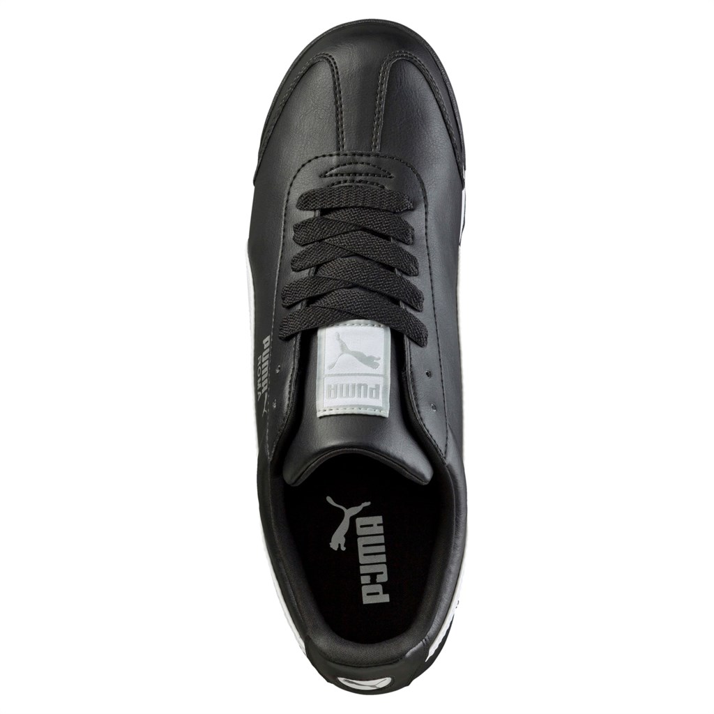 Puma Roma Basic JR Joggesko Gutt Svarte Hvite Sølv | DA6380429