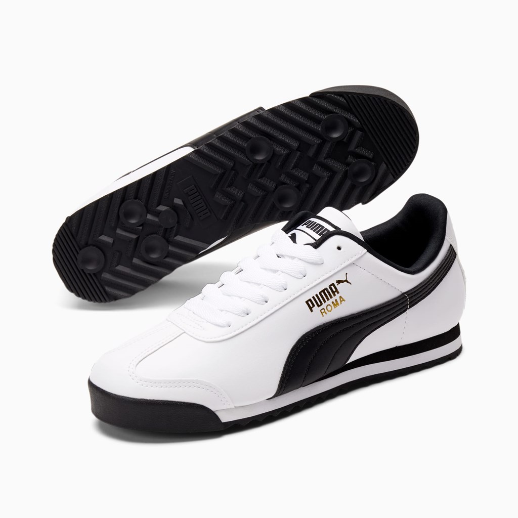 Puma Roma Basic Joggesko Dame Hvite Svarte | YJ1634987