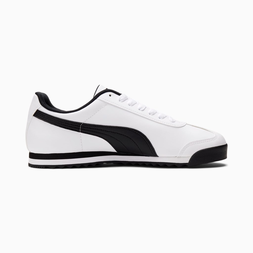 Puma Roma Basic Joggesko Dame Hvite Svarte | YJ1634987