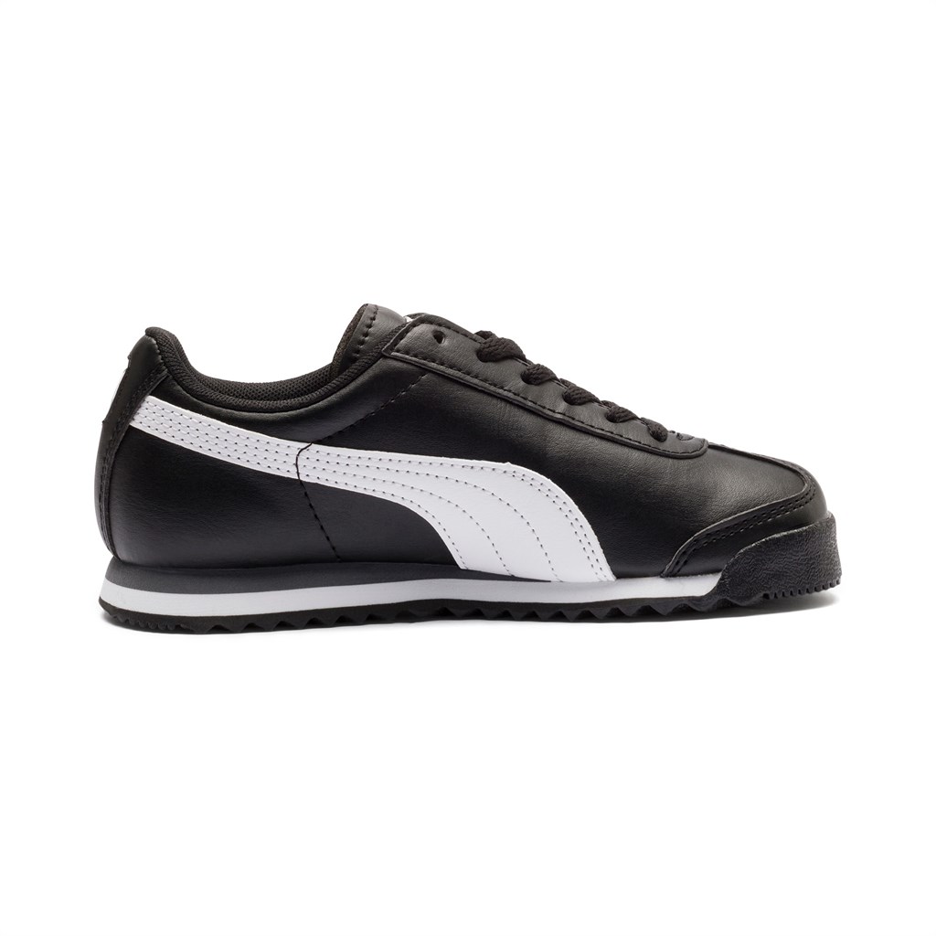 Puma Roma Basic Little Joggesko Gutt Svarte Hvite Sølv | SO0358674