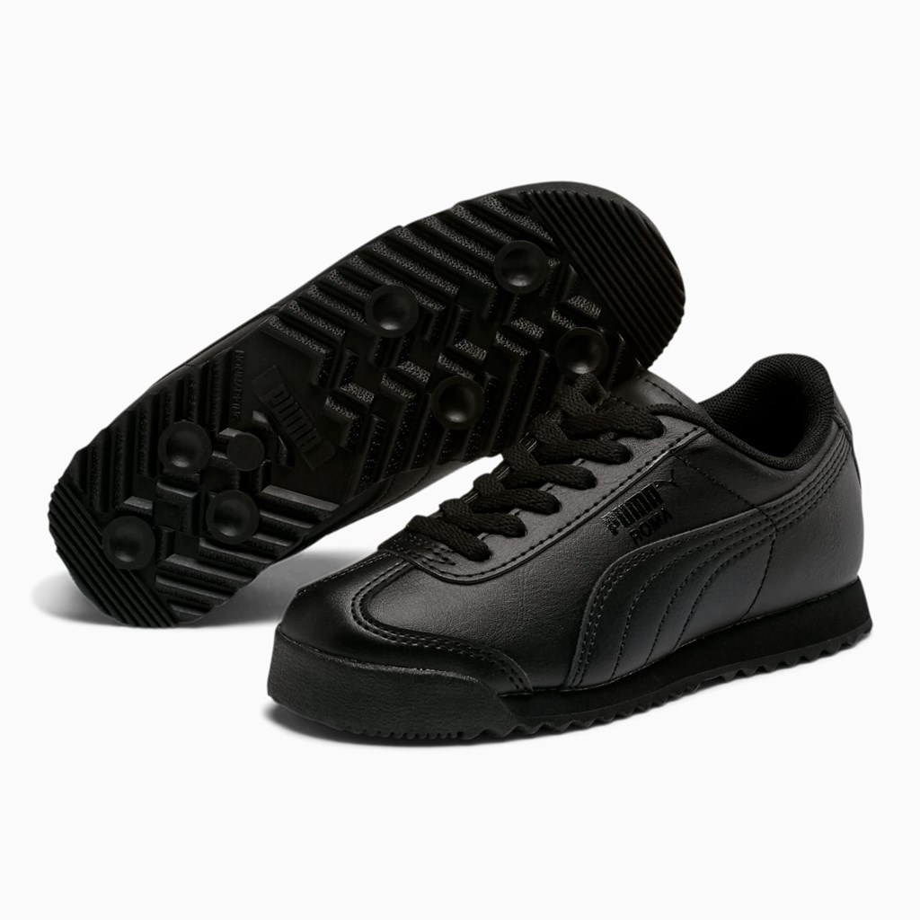 Puma Roma Basic Little Joggesko Gutt Svarte Svarte | ZY4862310