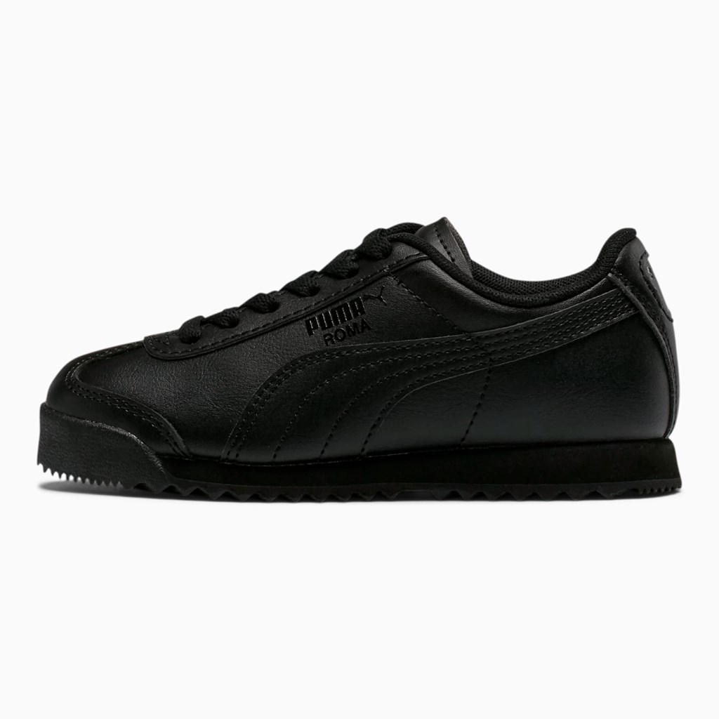 Puma Roma Basic Little Joggesko Gutt Svarte Svarte | ZY4862310