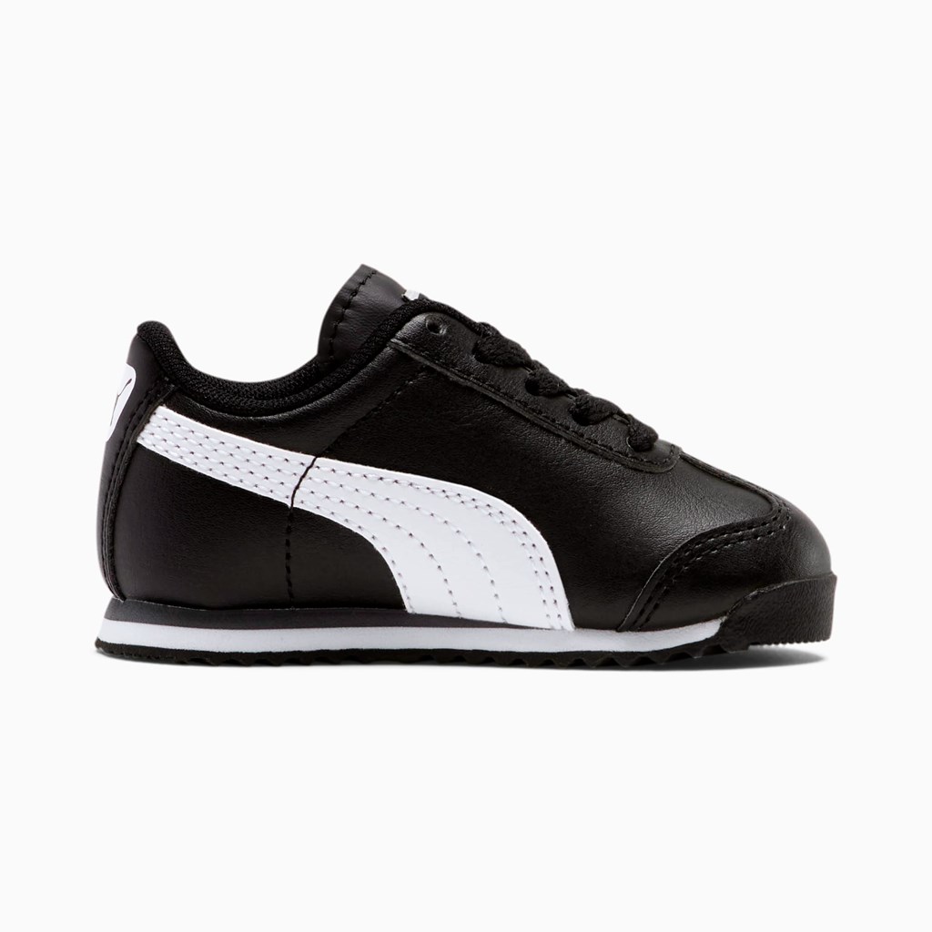 Puma Roma Basic Toddler Joggesko Gutt Svarte Hvite Sølv | FY8035612