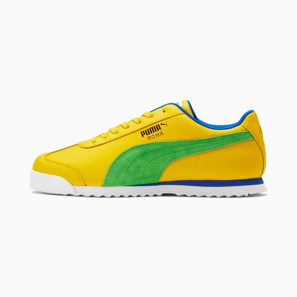 Puma Roma Brazil Joggesko Herre Grønn Kongeblå | IP8614305