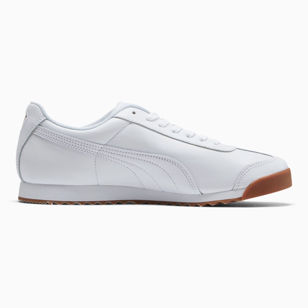 Puma Roma Classic Gum Joggesko Herre Hvite Gull | UO7614289