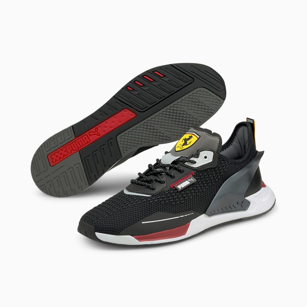 Puma Scuderia Ferrari IONSpeed Racing Sko Dame Svarte Hvite | 321LPBQUA