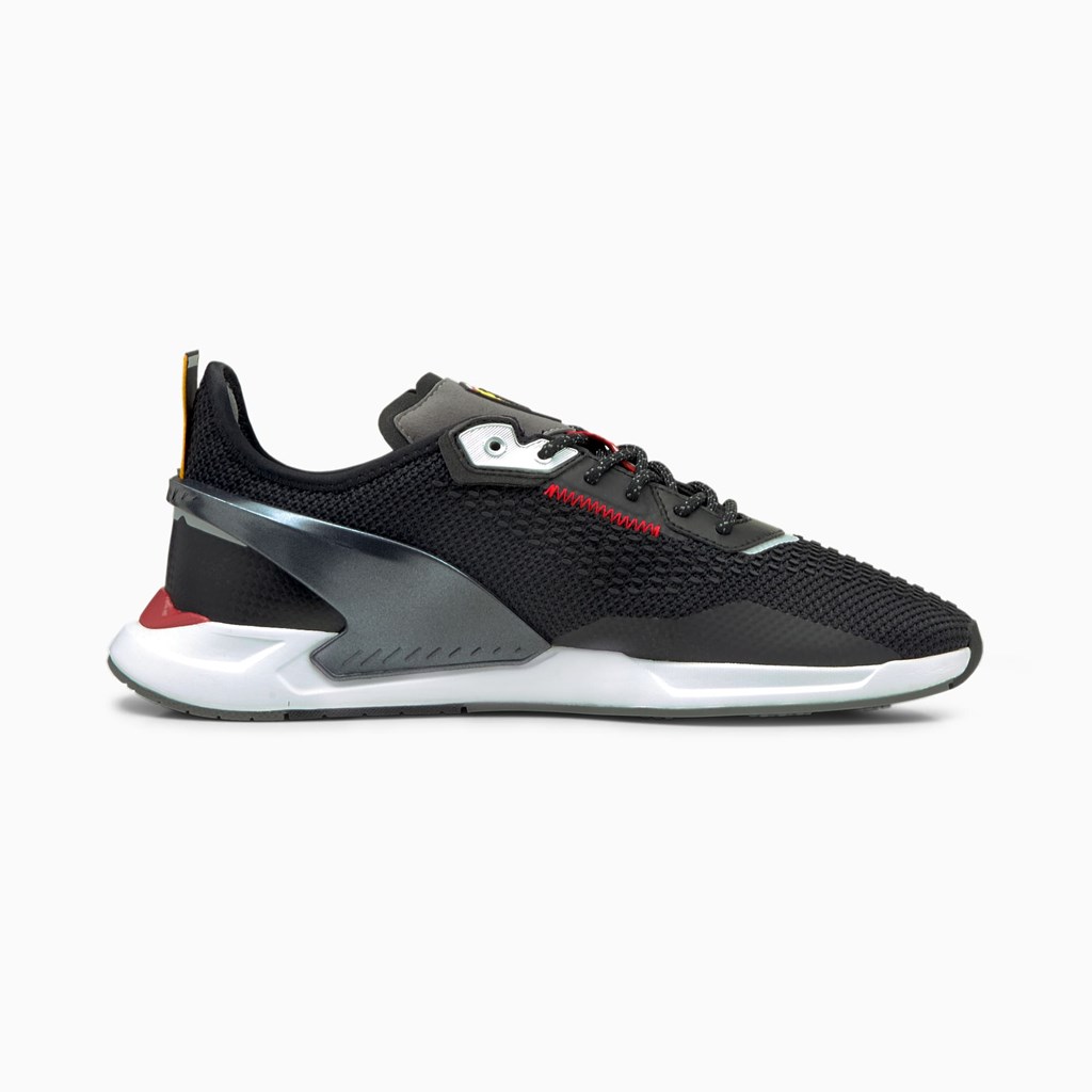 Puma Scuderia Ferrari IONSpeed Racing Sko Dame Svarte Hvite | 321LPBQUA