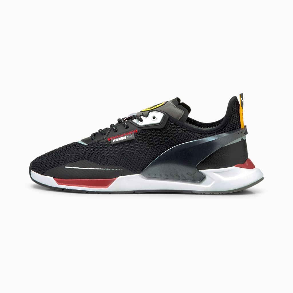 Puma Scuderia Ferrari IONSpeed Racing Sko Dame Svarte Hvite | 321LPBQUA