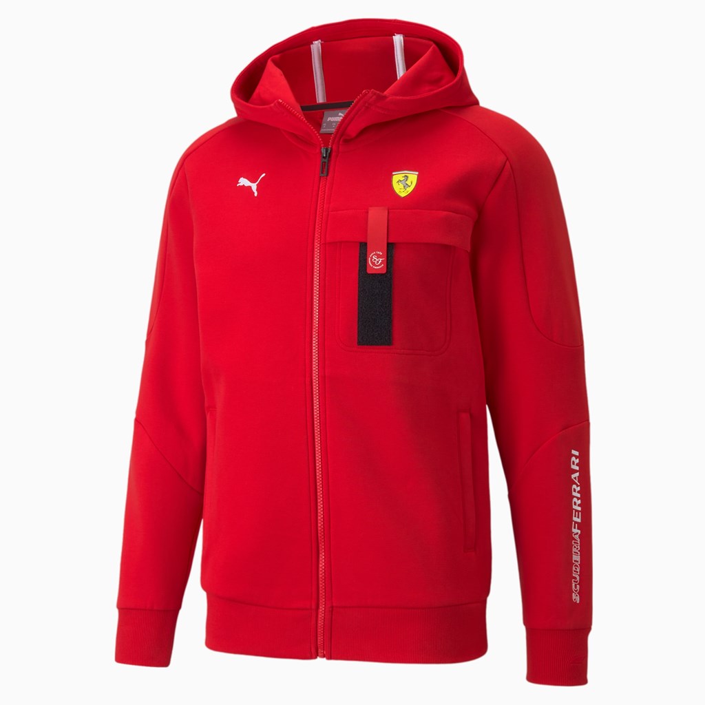 Puma Scuderia Ferrari Race Hette Sweat Jakke Herre Rosso Corsa | 174QMBRNU