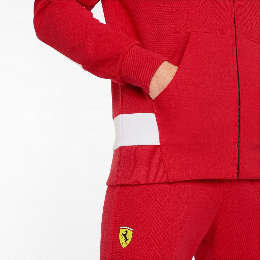 Puma Scuderia Ferrari Race Hette Sweat Jakke Herre Rosso Corsa | 431XSRCIQ