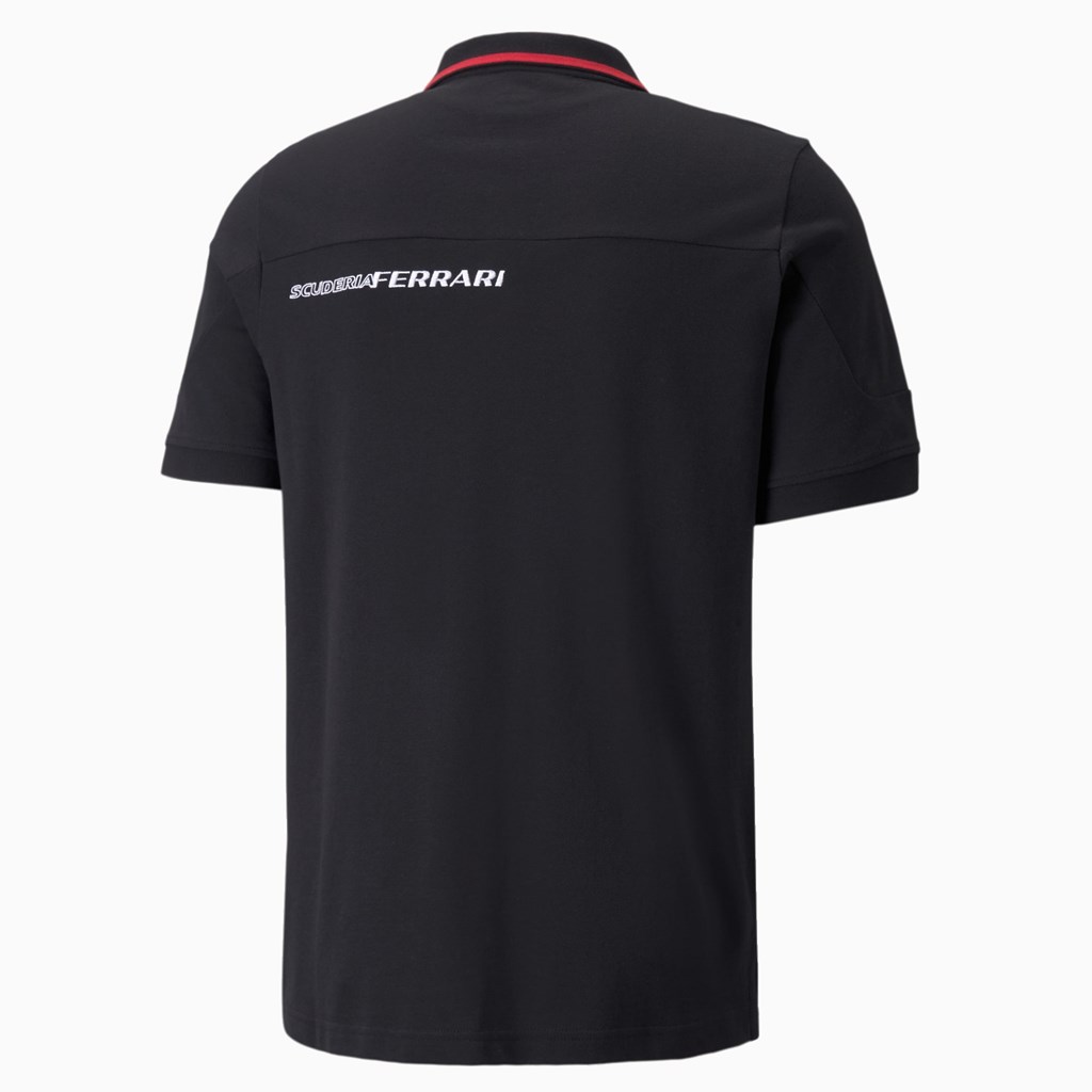 Puma Scuderia Ferrari Race Polo T Skjorte Herre Svarte | 029HPSOIV