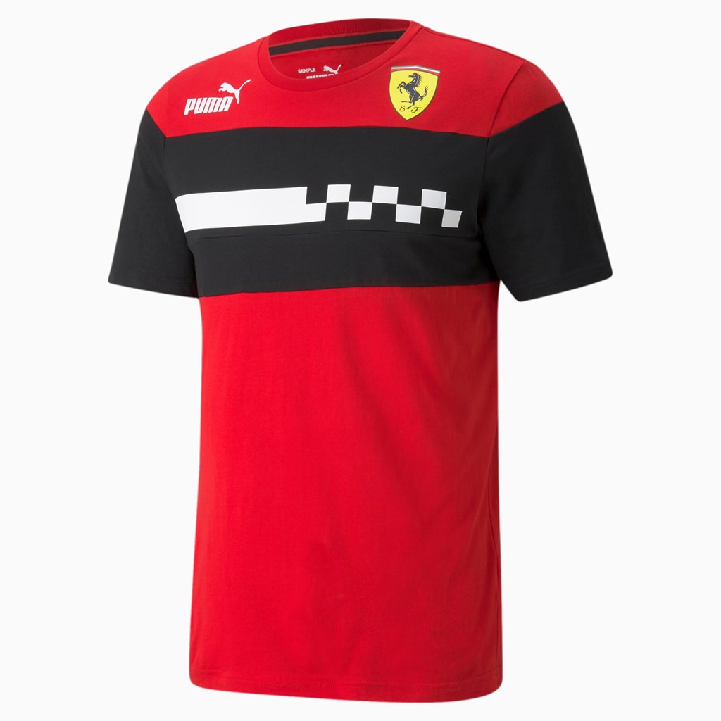 Puma Scuderia Ferrari Race SDS Løpe Tskjorte Herre Rosso Corsa | 437QFWNUE