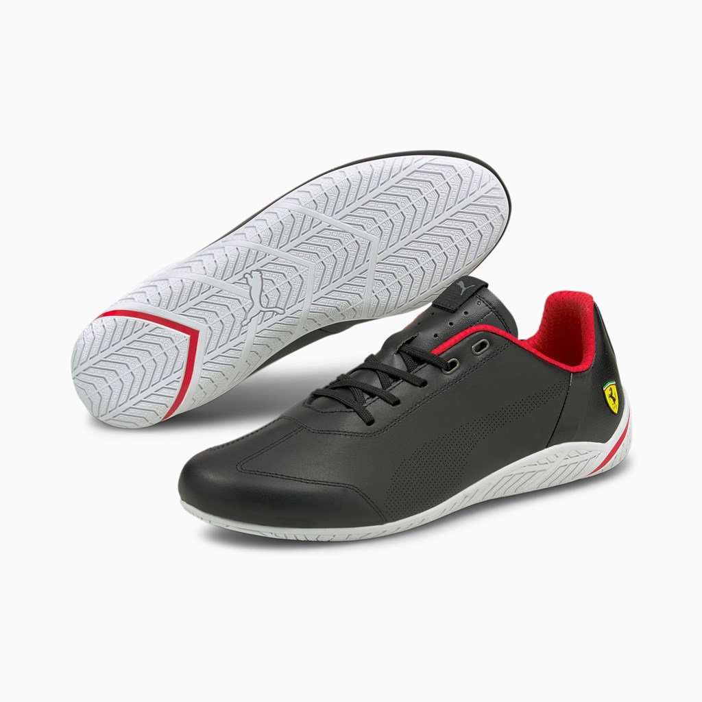 Puma Scuderia Ferrari Ridge Cat Racing Sko Herre Svarte Hvite | 327MTAFKU