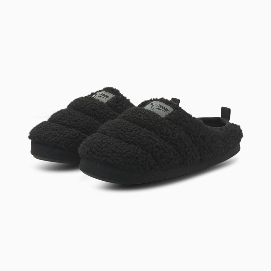 Puma Scuff Sherpa Tøfler Dame Svarte Mørke | JM5213789