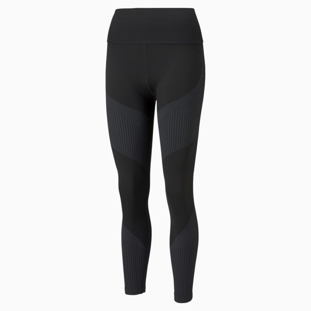 Puma Seamless High Liv 7/8 Trenings Leggings Dame Svarte | 137CFWBIS