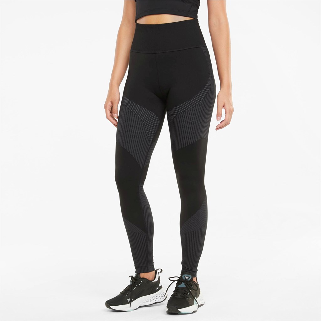 Puma Seamless High Liv 7/8 Trenings Leggings Dame Svarte | 137CFWBIS