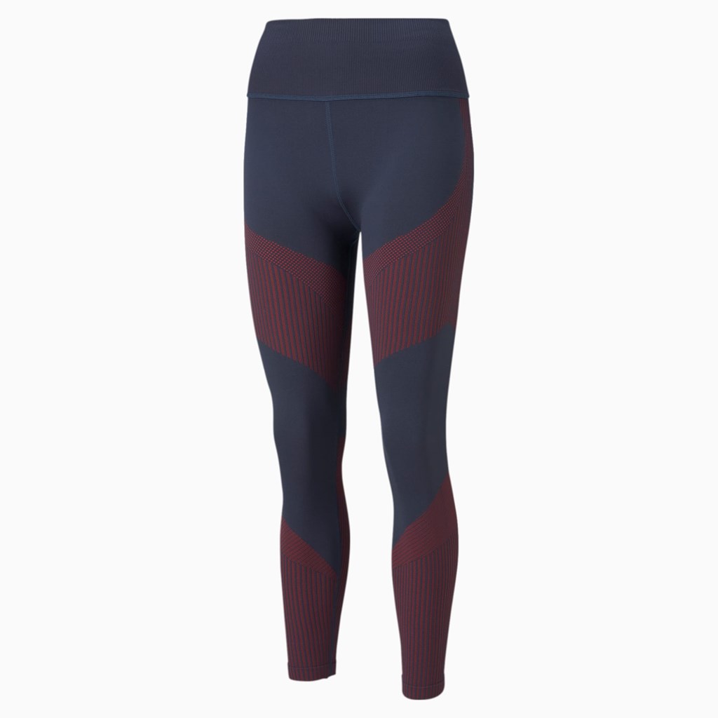 Puma Seamless High Liv 7/8 Trenings Leggings Dame Spellbound / Sunblaze | 450ZTQXKJ