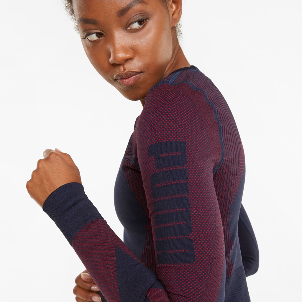 Puma Seamless Long Sleeve Fitted Trenings Løpe Tskjorte Dame Spellbound / Sunblaze | 180HYXQLA