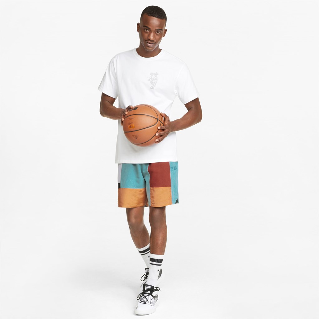 Puma Signature Basketball Shorts Herre Blå | MC9057486