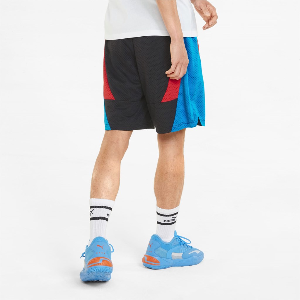 Puma Slashing Basketball Shorts Herre Svarte | AN3409156