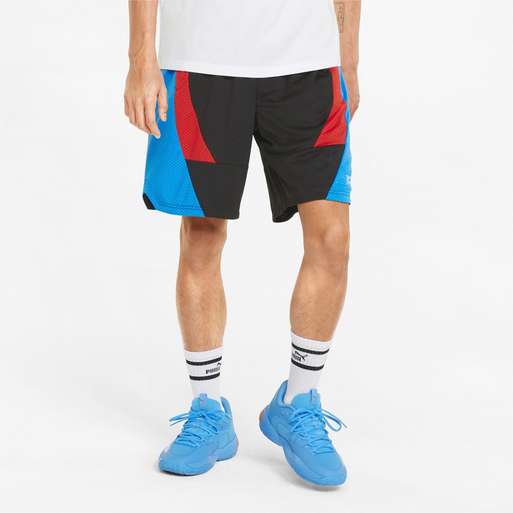 Puma Slashing Basketball Shorts Herre Svarte | AN3409156