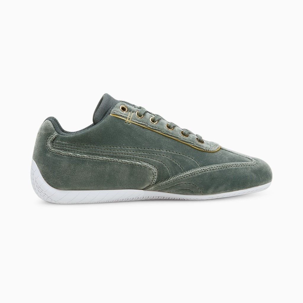 Puma Speedcat Velvet Joggesko Dame Grønn Gull | TE4987250