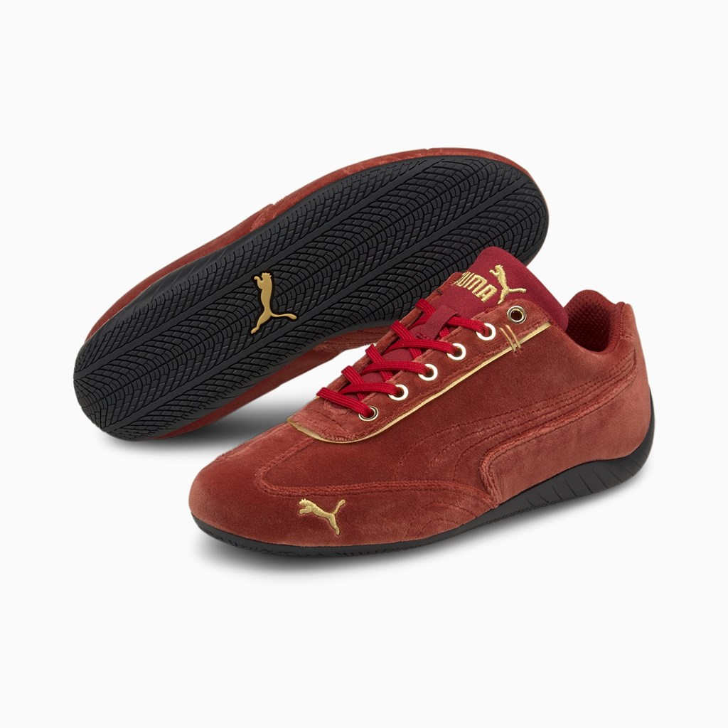 Puma Speedcat Velvet Joggesko Dame Rød Gull | KN8093647